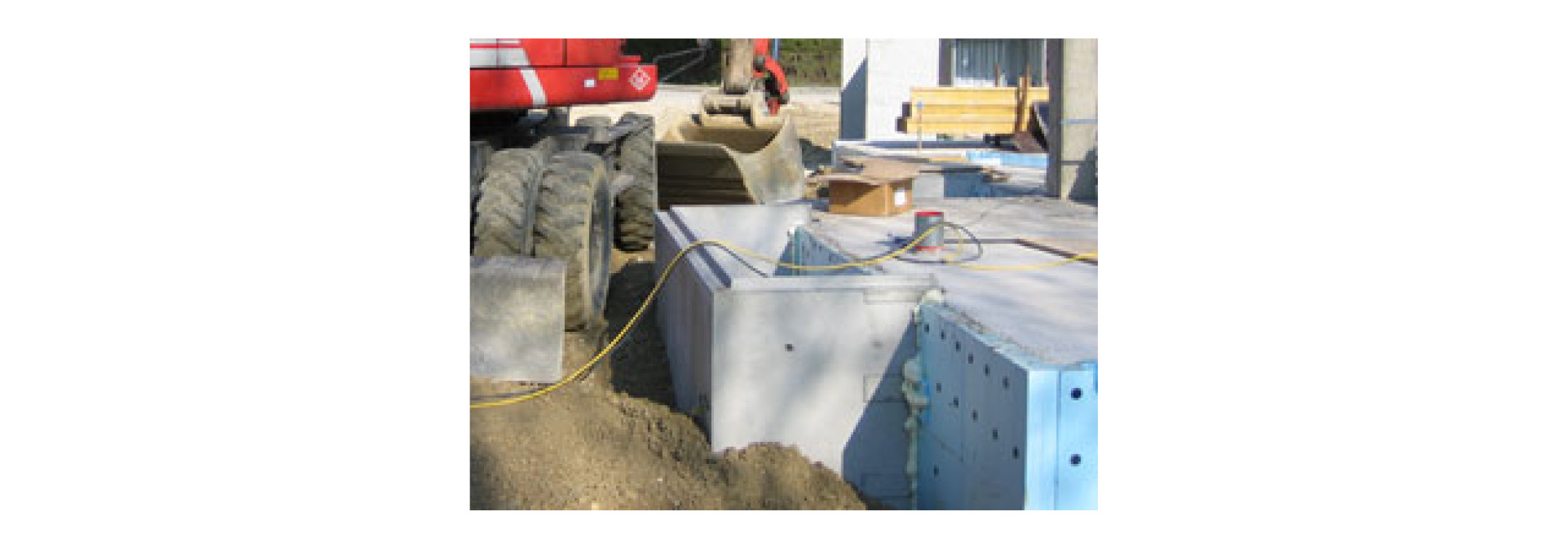 Bildergalerie Betonlichtschächte auf Baustelle