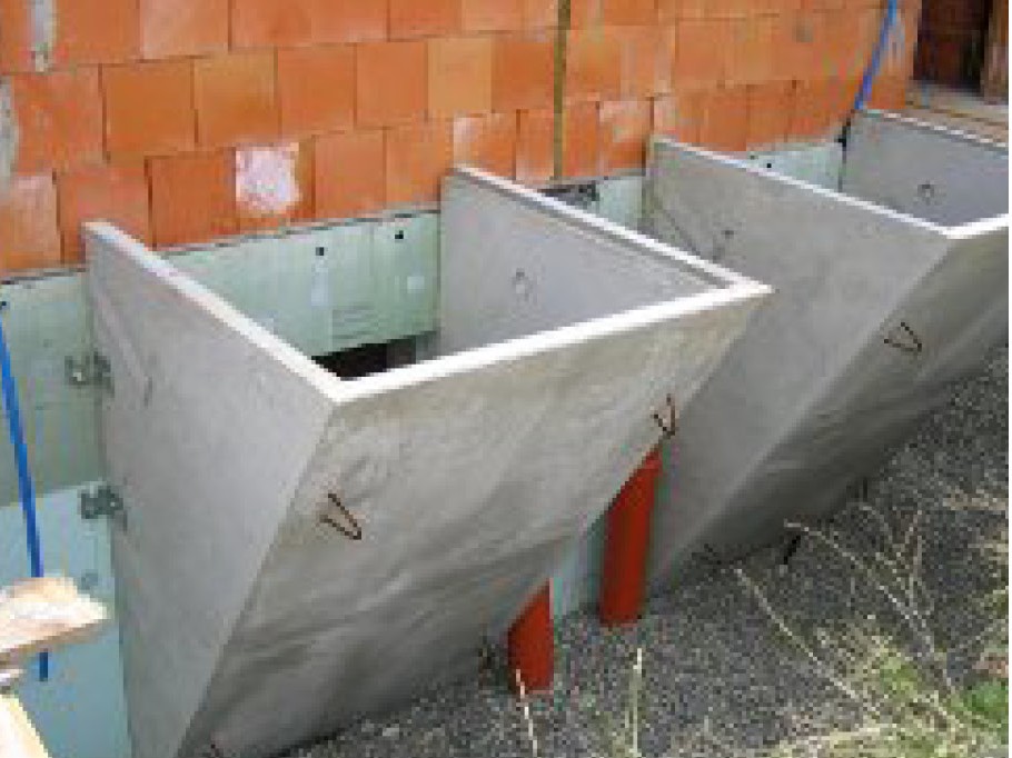 Betonlichtschacht Einbausituation Rohbau Anwendung