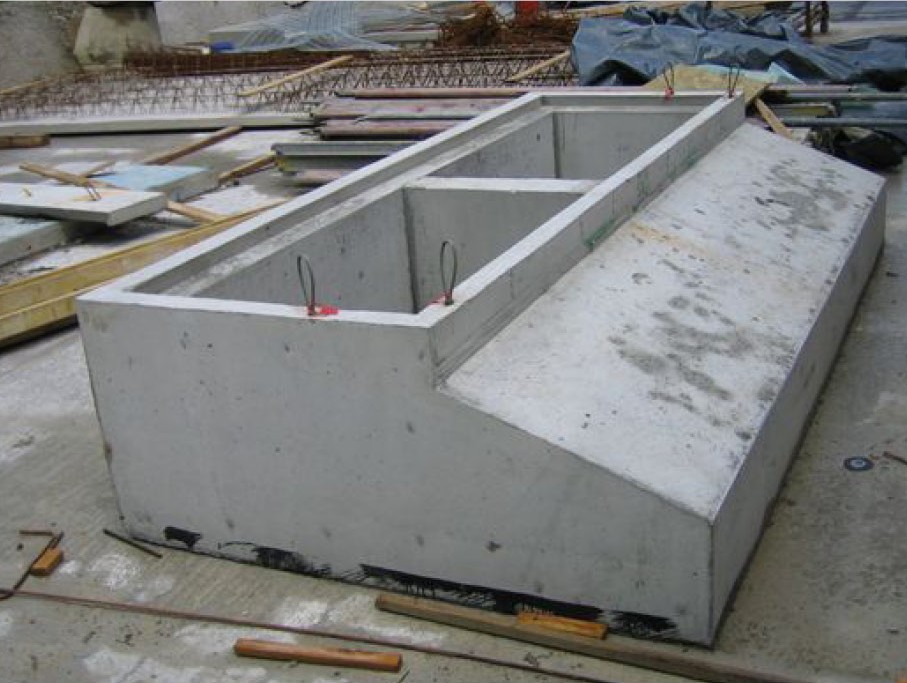 Betonlichtschacht in der Produktion