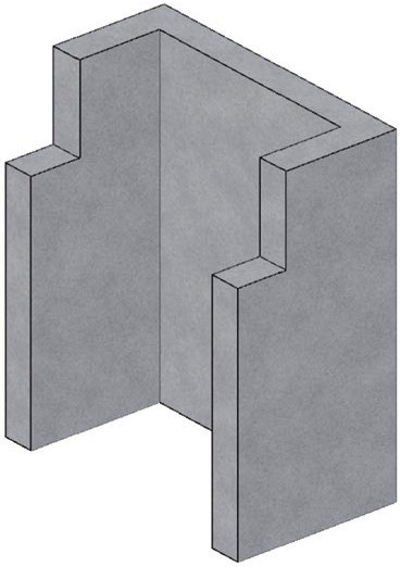 Visualisierung Betonlichtschacht mit Ausklinkung