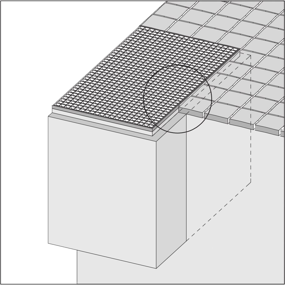 Visualisierung Betonlichtschacht mit Außenfalz (Detail)